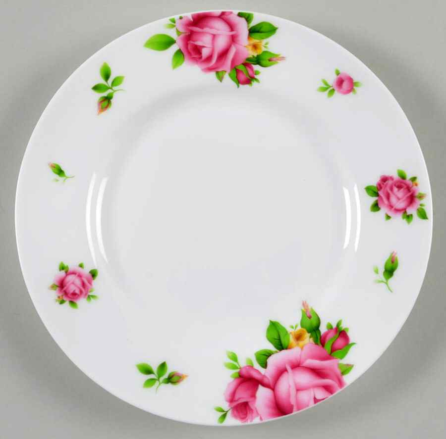 New Country Roses White Bread & Butter Plate by Royal Albert-1
