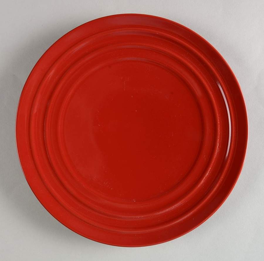 Double Ridge Red Salad Plate by Rachael Ray-1