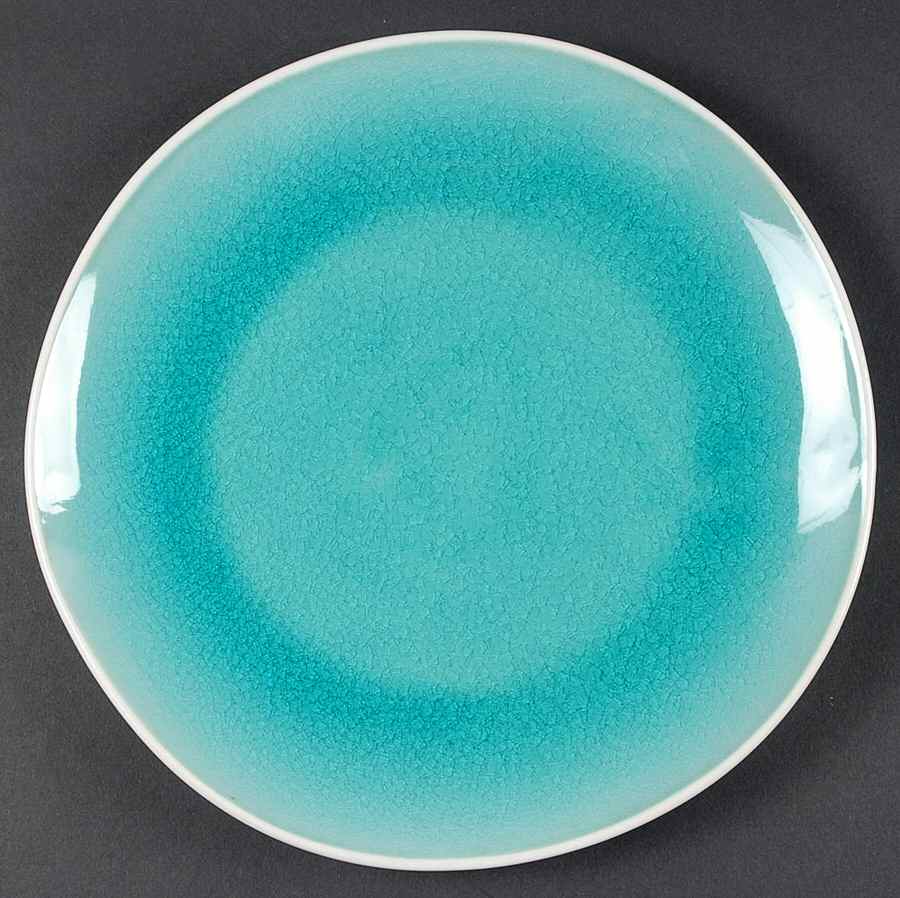 Crackle Glass Turquoise Dinner Plate by Roscher & Co-1