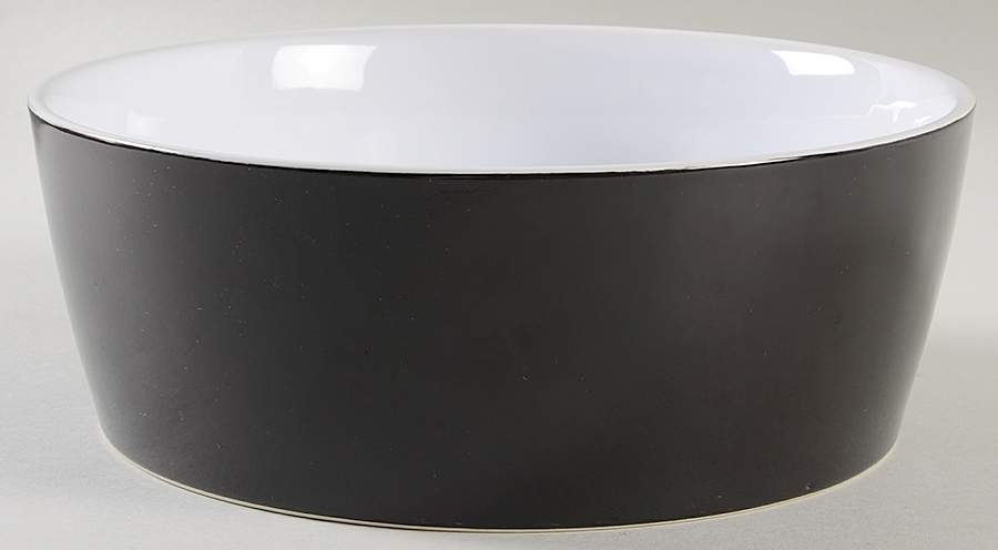 Black Banded 9" Round Serving Bowl by Room Essentials-1