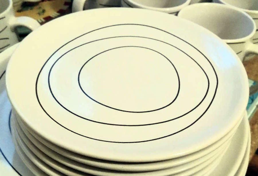 Black Circle Salad Plate by Room Essentials-1