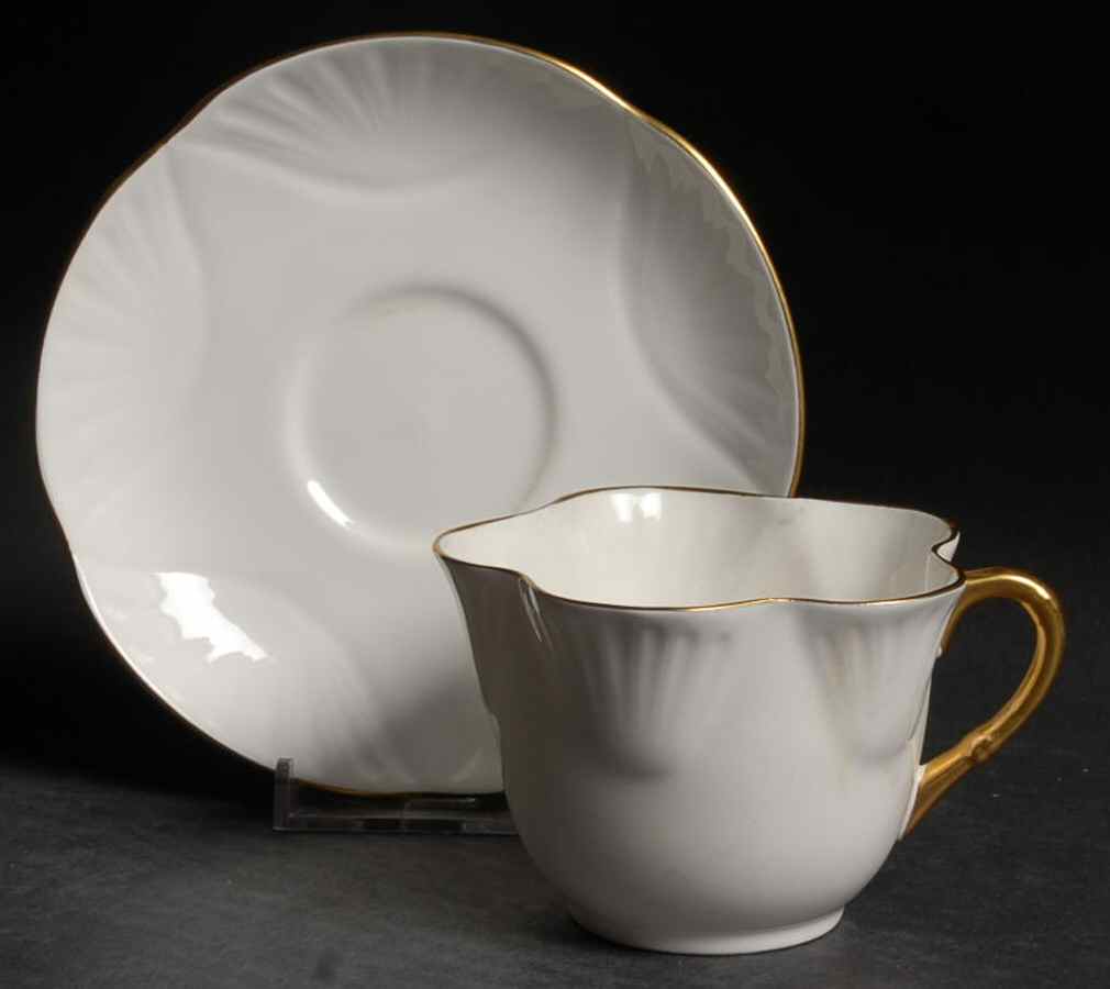 Petite Gold Footed Cup & Saucer Set by Royal York (England)-1