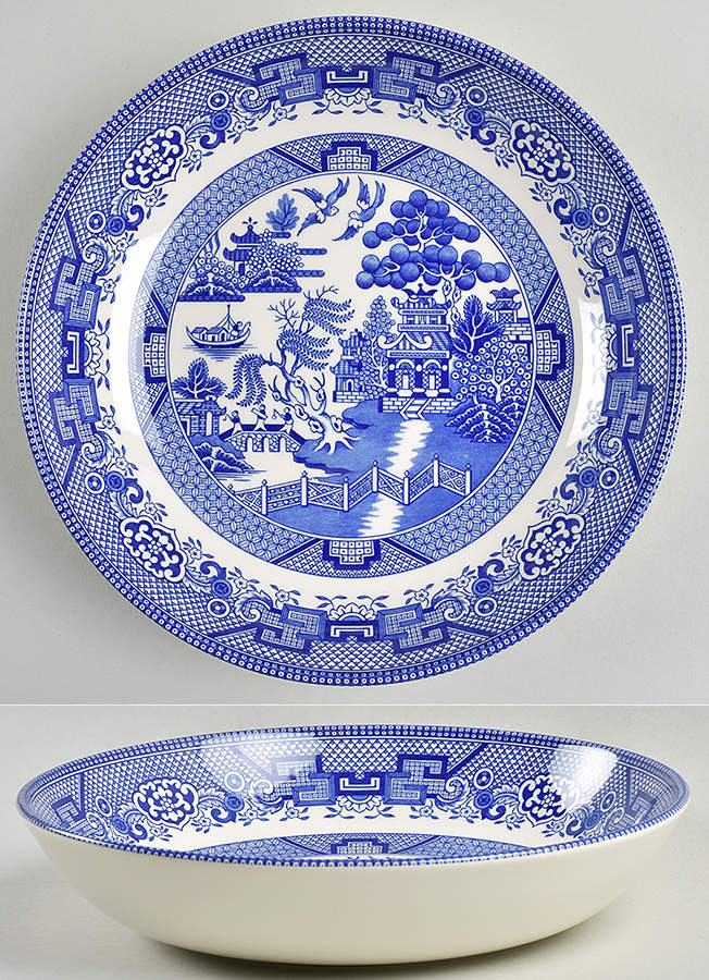 Blue Willow 9" Individual Pasta Bowl by Royal Stafford-1