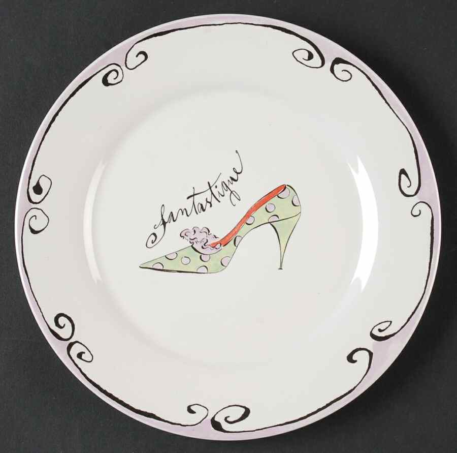 Haute Shoes Salad Plate by Rosanna-1
