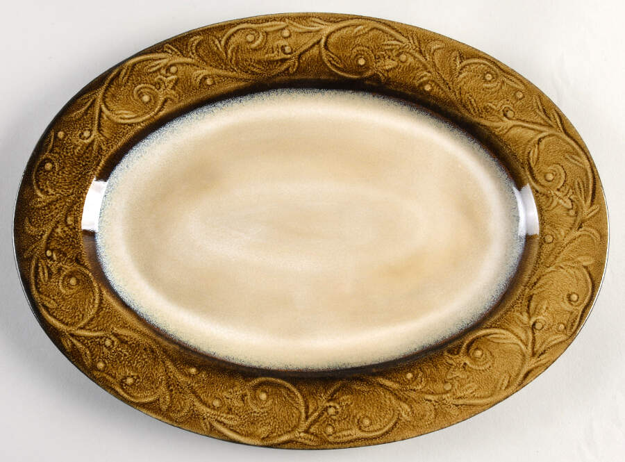 Belmont Villa 13" Oval Serving Platter by Reba Harmony for the Home-1
