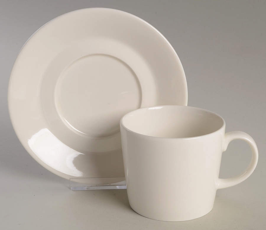 Fable White Flat Cup & Saucer Set by Royal Doulton-1