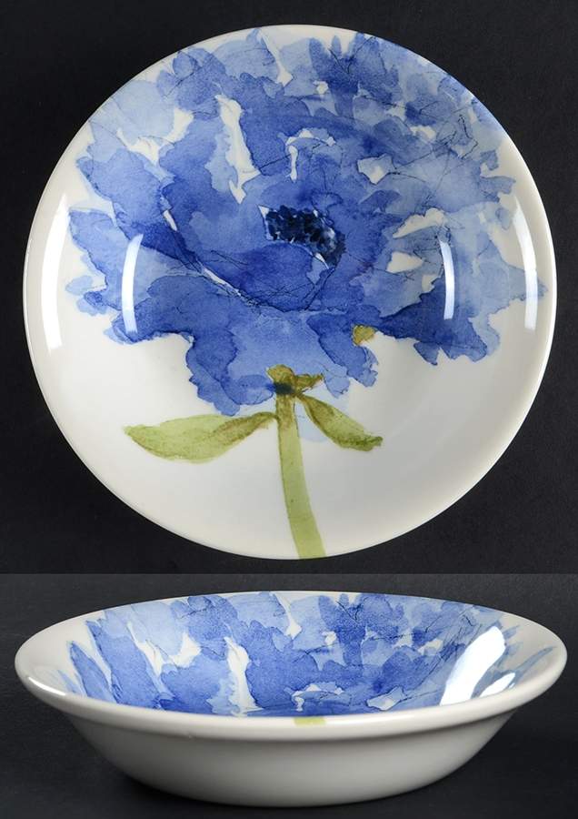 Blue Poppy Soup/Cereal Bowl by Royal Stafford-1