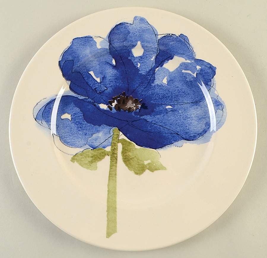 Blue Poppy 12" Chop Plate (Round Platter) by Royal Stafford-1
