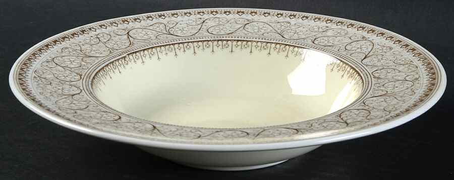 Lady Evelyn Brown Rim Soup Bowl by Royal Worcester-1