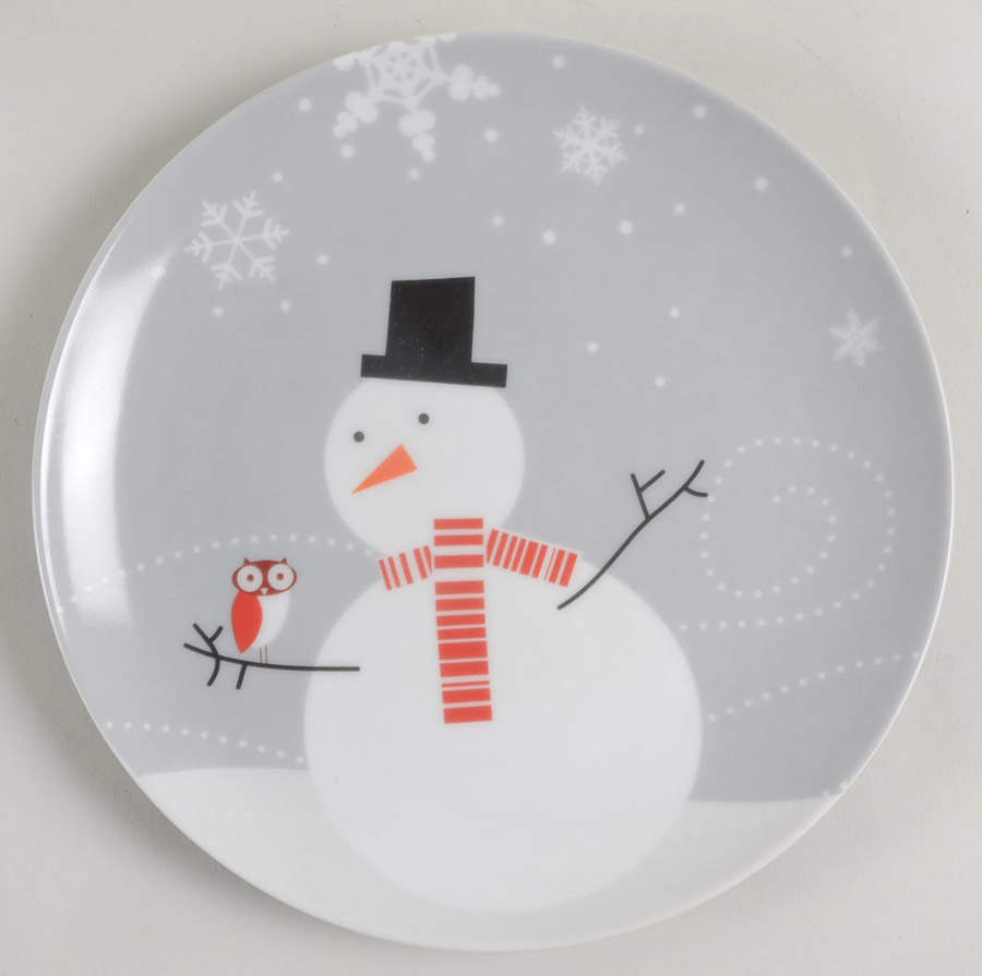 Little Hoot & Snowman Salad/Dessert Plate by Rachael Ray-1