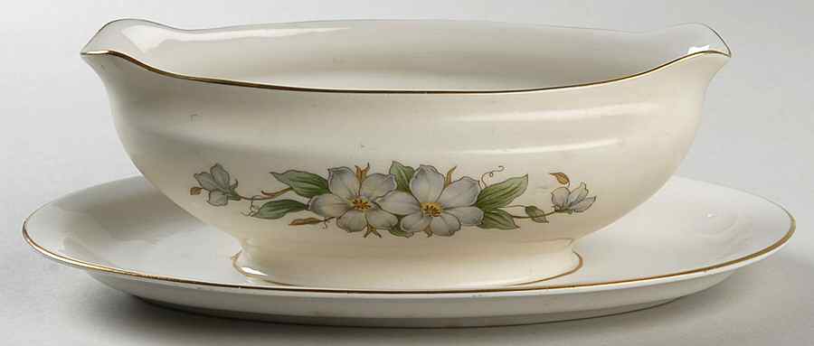 ROJ55 Gravy Boat with Attached Underplate by Royal Jackson-1