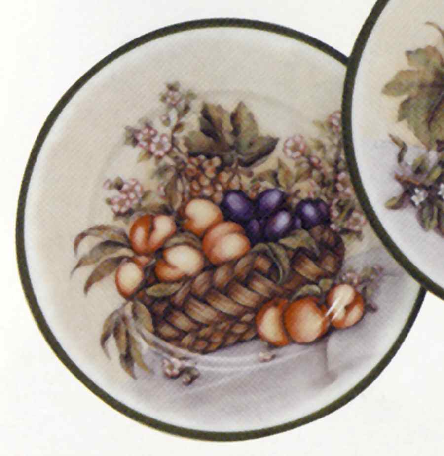 Baskets of Fruit Dessert/Pie Plate by Rochard-1
