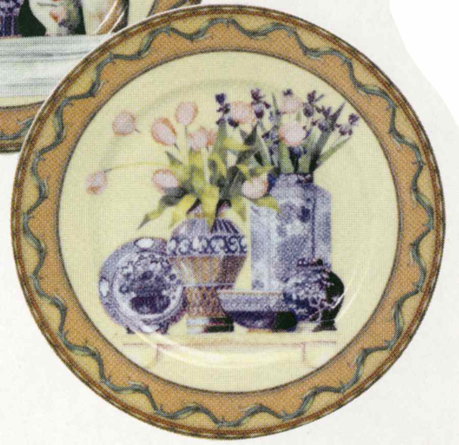 Oriental Bouquet Dessert/Pie Plate by Rochard-1