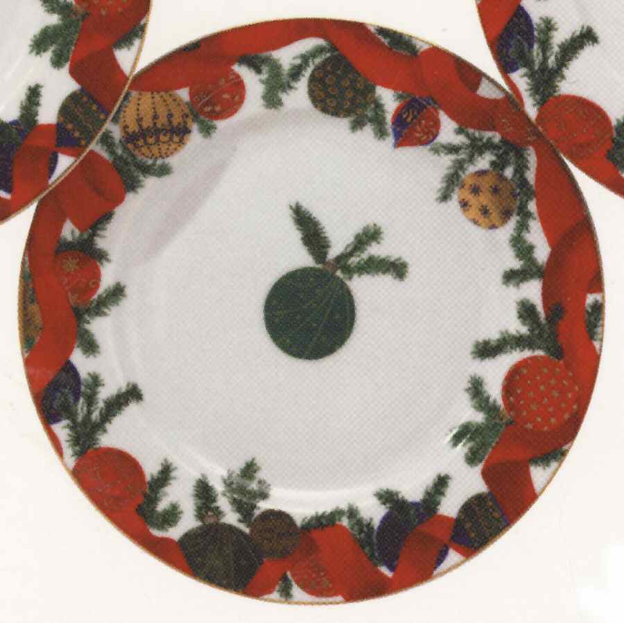 Christmas Ribbon Dessert/Pie Plate by Rochard-1