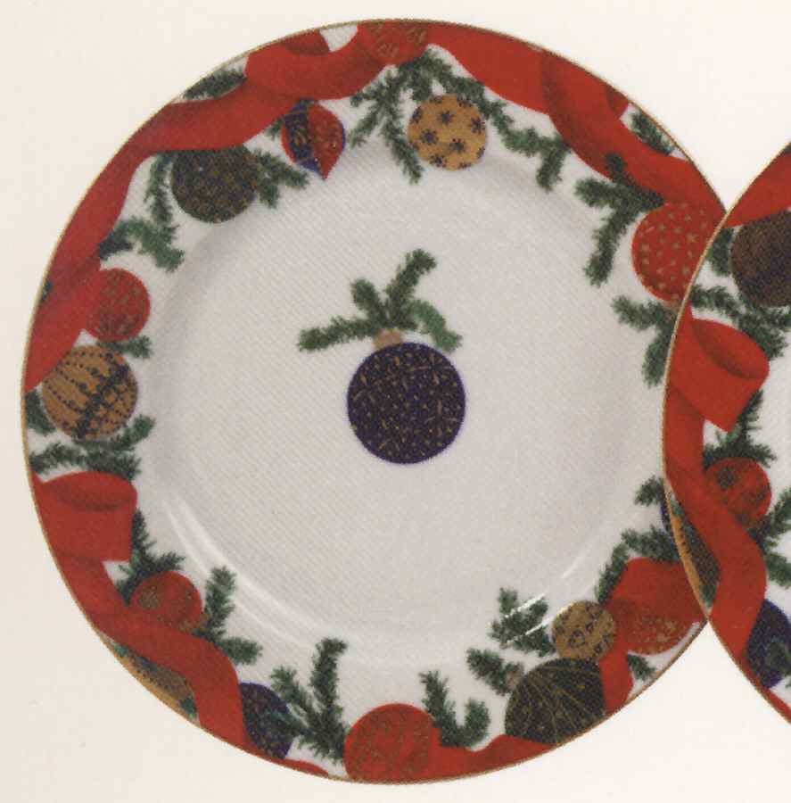 Christmas Ribbon Dessert/Pie Plate by Rochard-1
