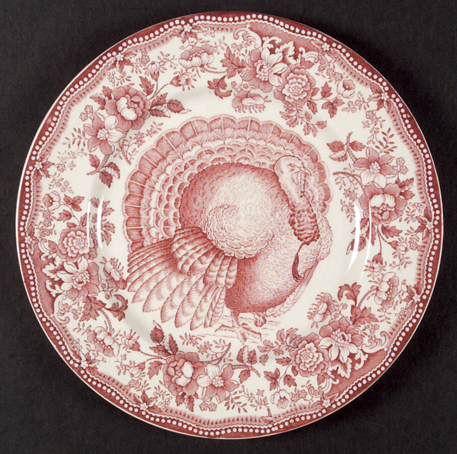 Tonquin Red (Turkey Center) Dinner Plate by Royal Staffordshire-1