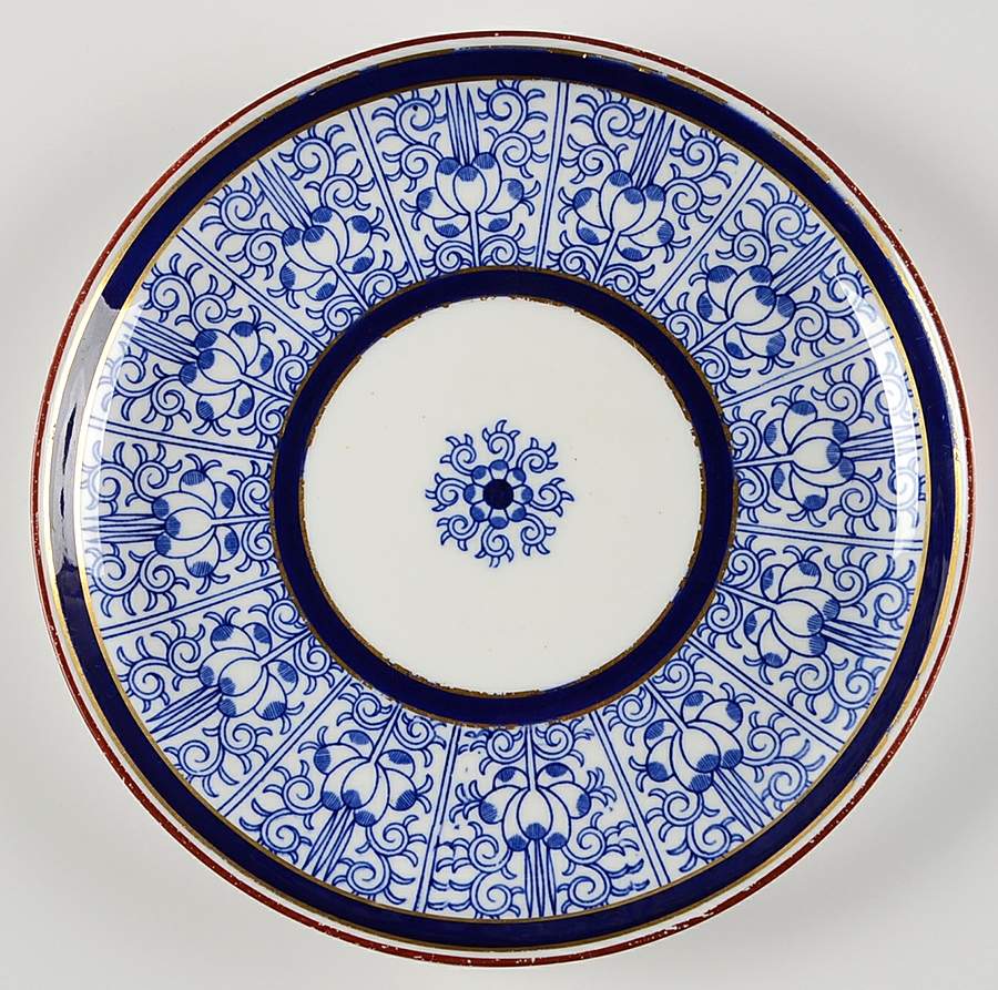 9624 Blue Luncheon Plate by Royal Worcester-1