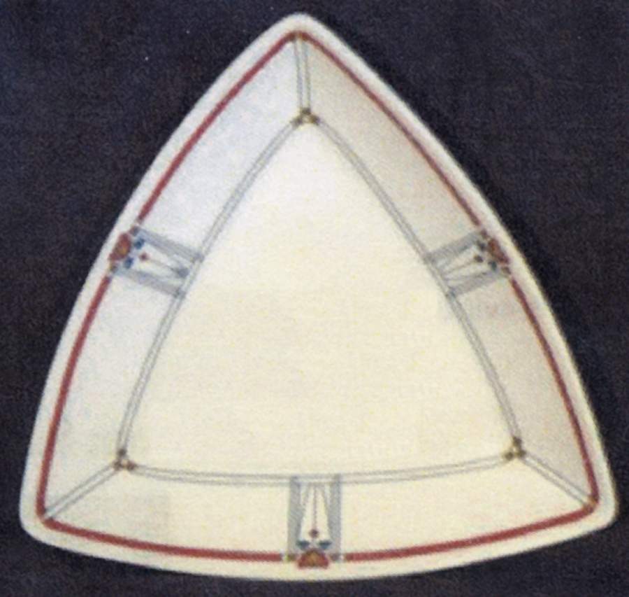 2005 Anniversary Collection Triangular Dinner Plate by Roycroft-1