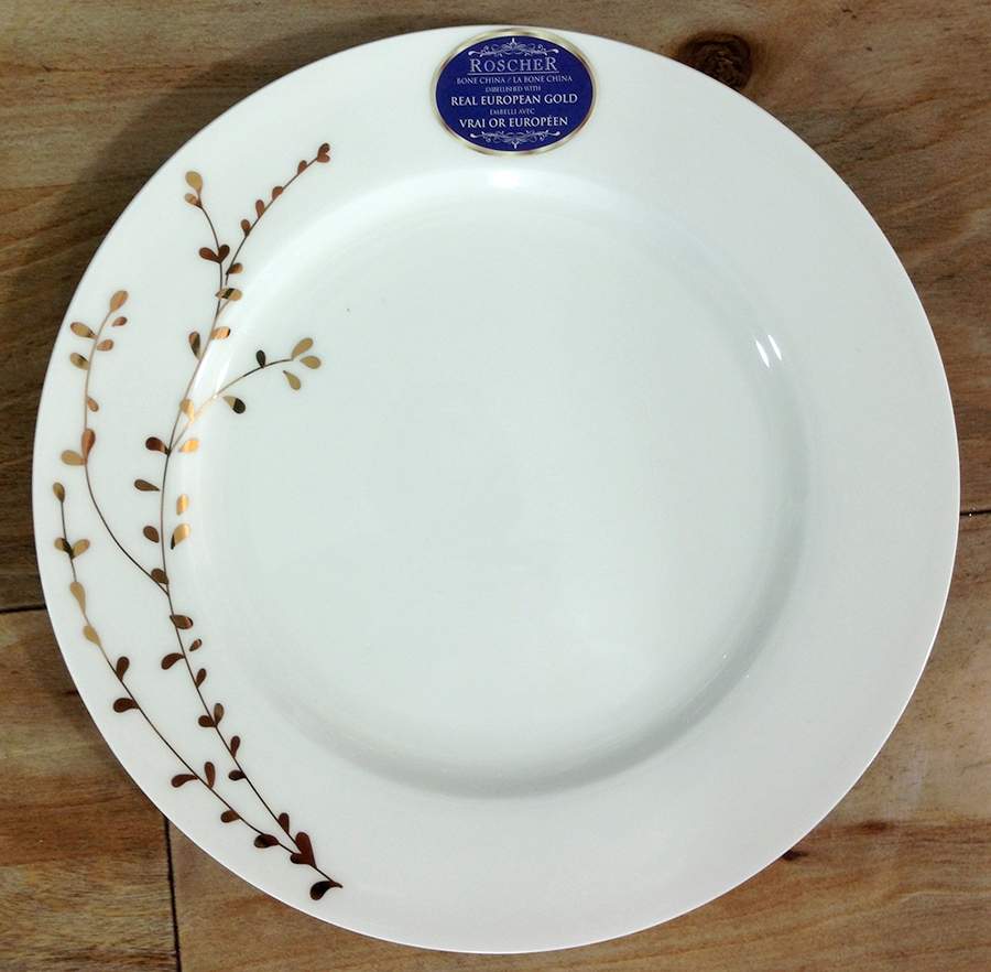 Floral Blossom Gold Dinner Plate by Roscher & Co-1