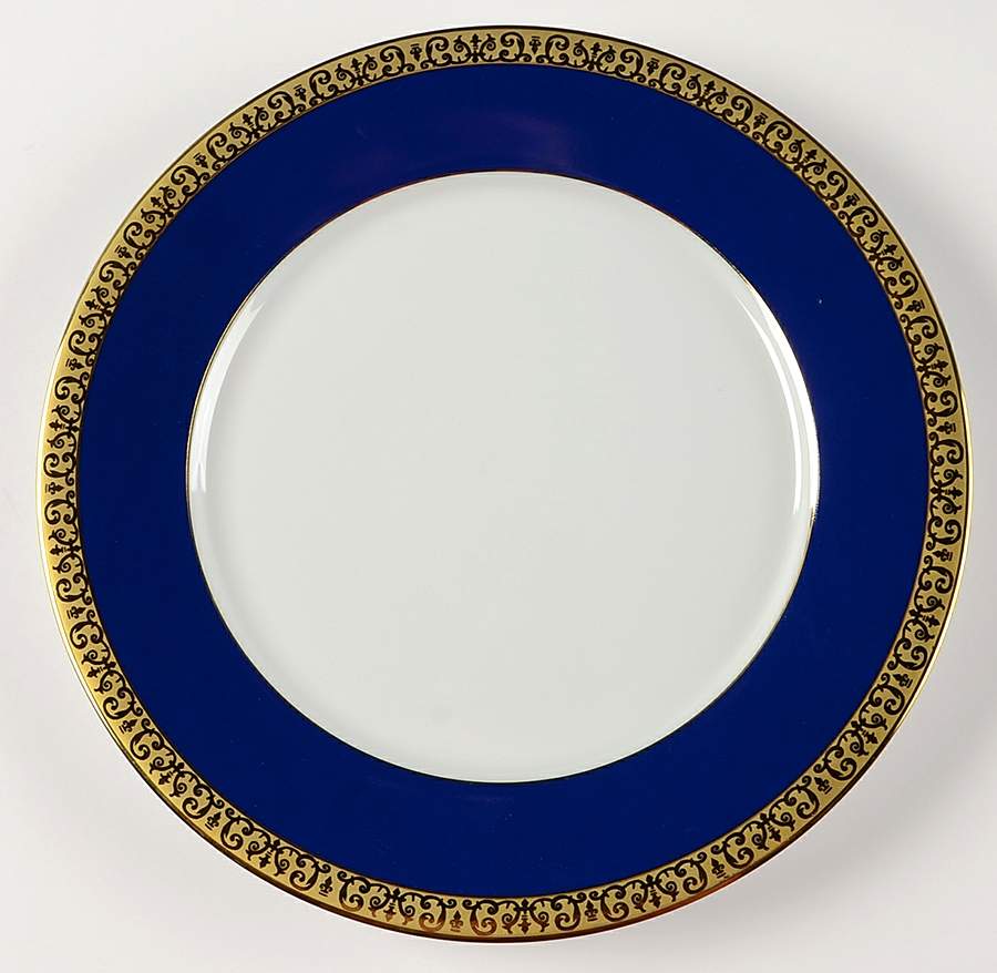 Gold Buffet Blue Dinner Plate by Royal Gallery-1