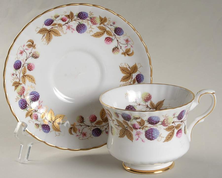 Golden Bramble Footed Cup & Saucer Set by Royal Stafford-1
