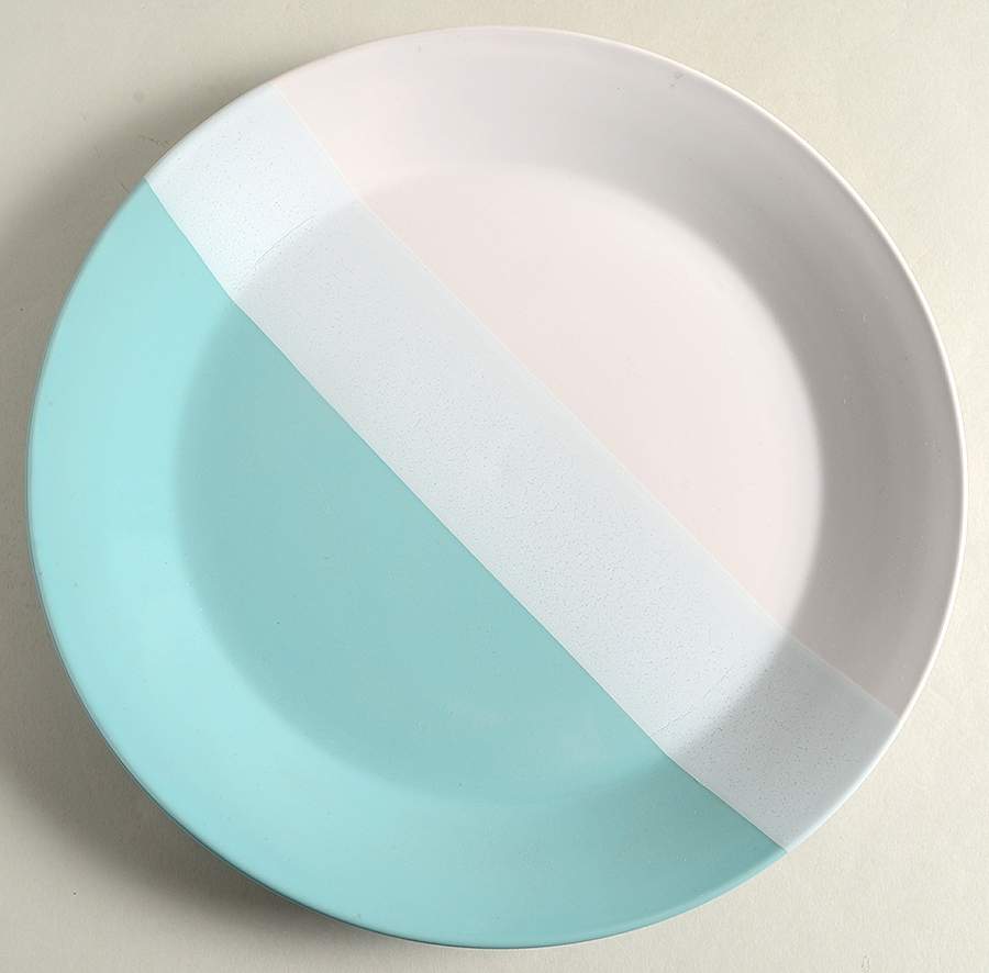 Tri Band Sunbleached Turquoise Dinner Plate by Room Essentials-1