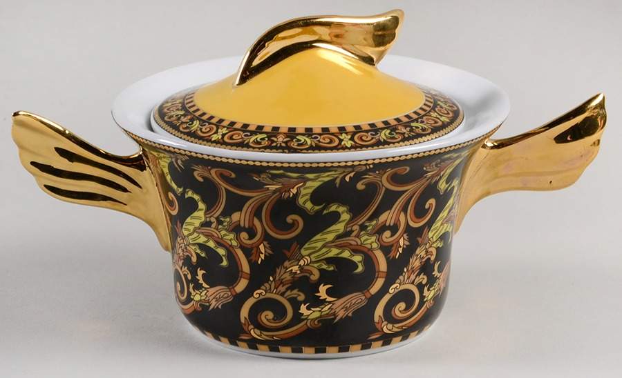 Barocco Sugar Bowl & Lid by Rutherford (Italy)-1