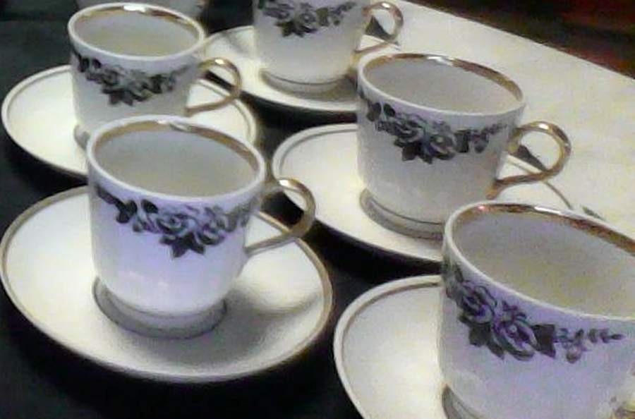 RUS8 Footed Demitasse Cup & Saucer Set by Russia-1