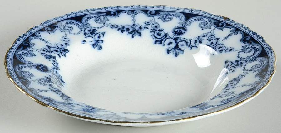 Queen (Gold Trim) Large Rim Soup Bowl by T Rathbone & Co-1