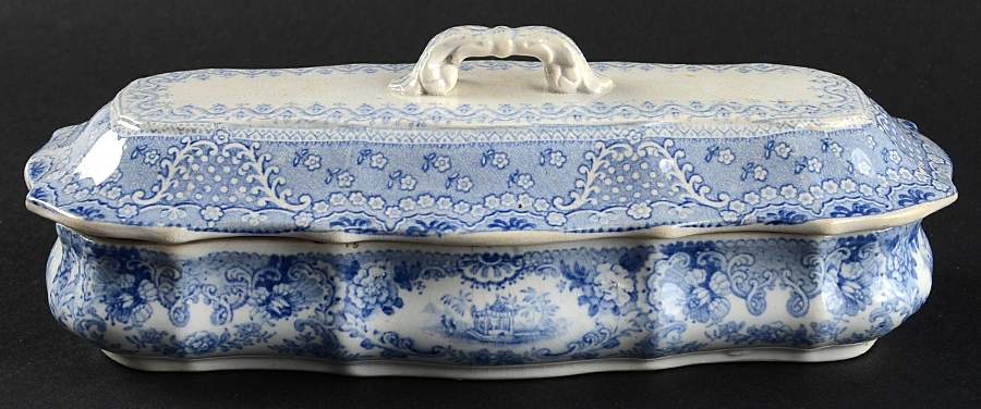 Japan Flowers Tootbrush Holder with Lid by Ridgway & Morley-1