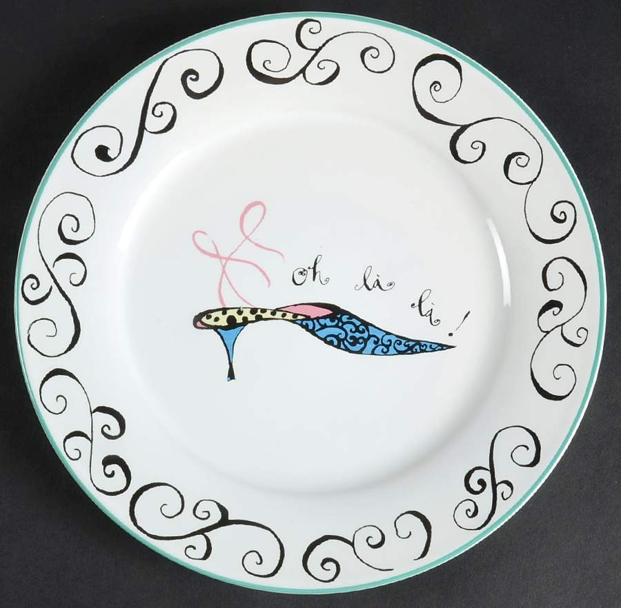 High Heels Shoes Salad Plate by Rosanna-1