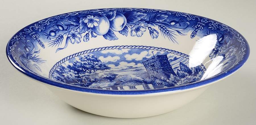 Herdsman, The (Blue) 10" Round Vegetable Bowl by Royal Stafford-1