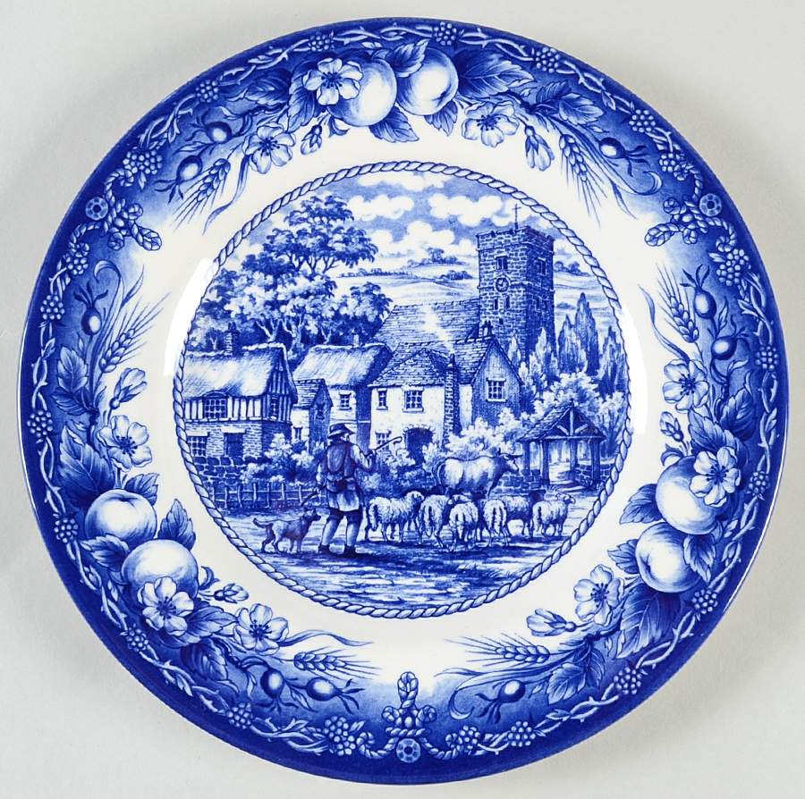 Herdsman, The (Blue) Salad Plate by Royal Stafford-1