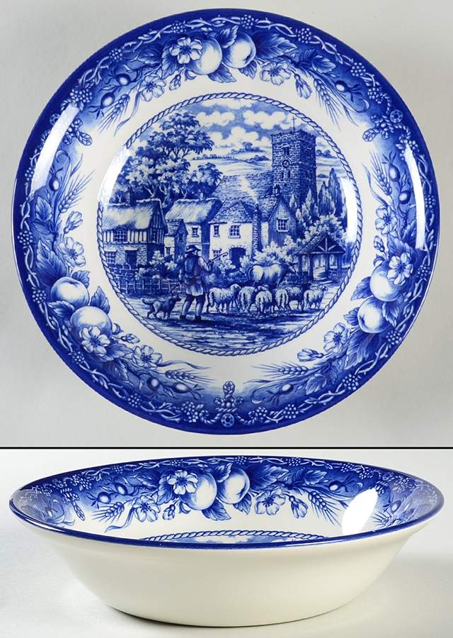 Herdsman, The (Blue) 9" Round Vegetable Bowl by Royal Stafford-1