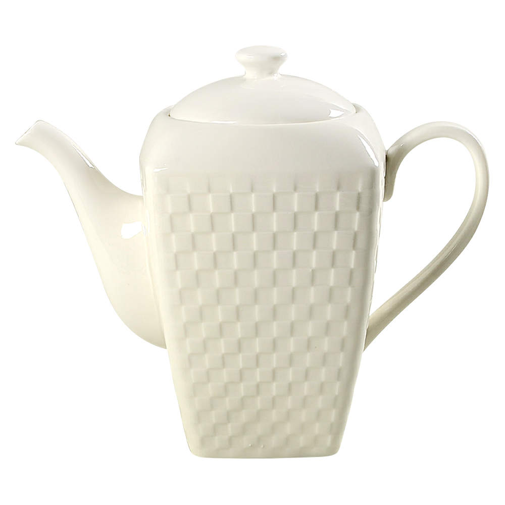 Basketweave Teapot & Lid by Roscher & Co-1