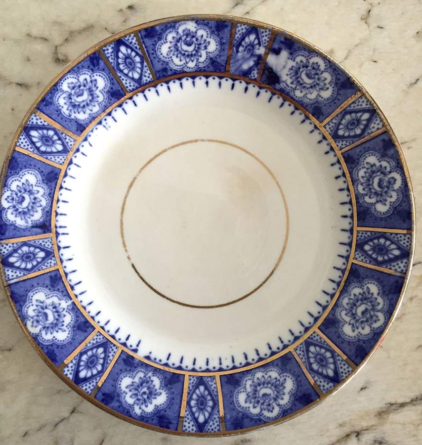 Richmond Blue Bread & Butter Plate by Royal Albion-1