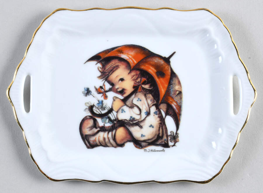 Umbrella Girl Rectangular Toy Tray by Reutter Porzellan-1