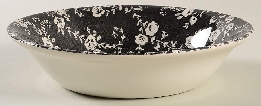 Black Chintz 9" Round Serving Bowl by Royal Stafford-1