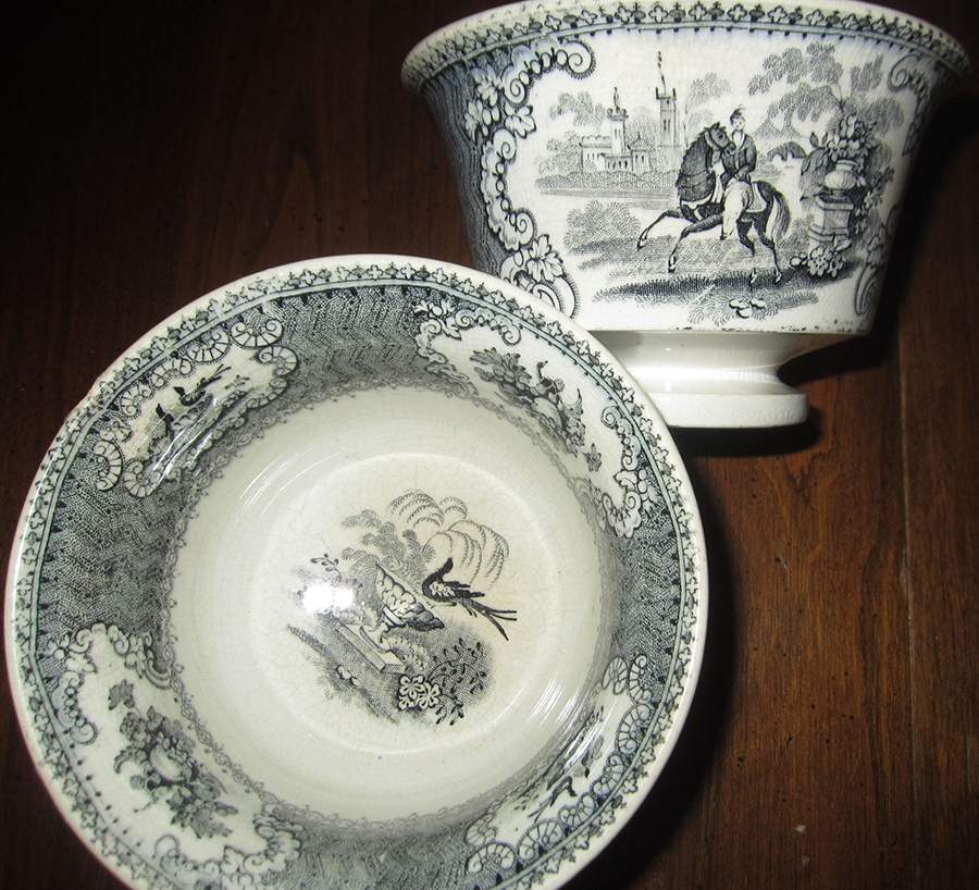 Sardinia Black Footed Cup & Saucer Set w/No Handle by Ralph Hall-1