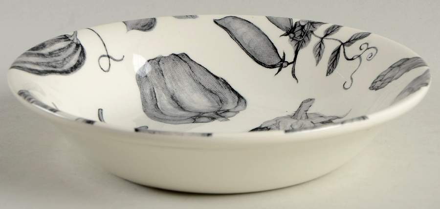 Toile De Legumes Black Coupe Cereal Bowl by Royal Stafford-1