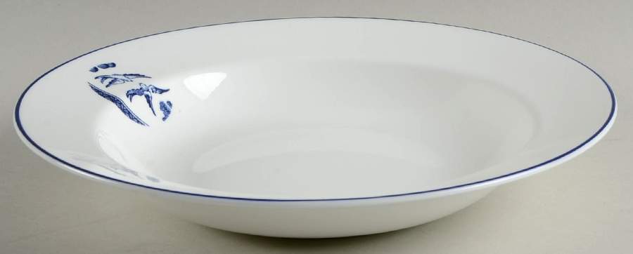 Willow (Blue Trim) Large Rim Soup Bowl by Richard Brendon-1