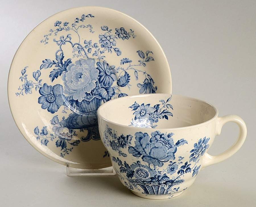 CHARLOTTE-BLUE (SMOOTH) Oversized Cup & Saucer Set by Royal Staffordshire-1