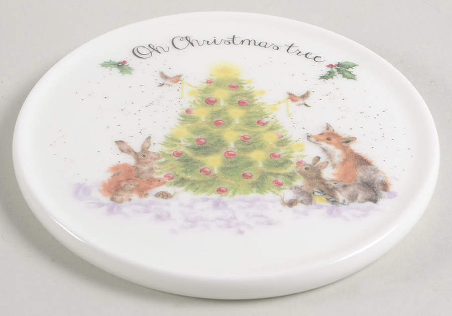 Wrendale Designs Christmas Coaster Only for Mug & Coaster Set by Royal Worcester-1