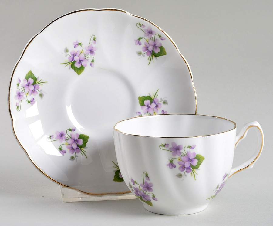 1393 Flat Cup & Saucer Set by Royal Grafton-1