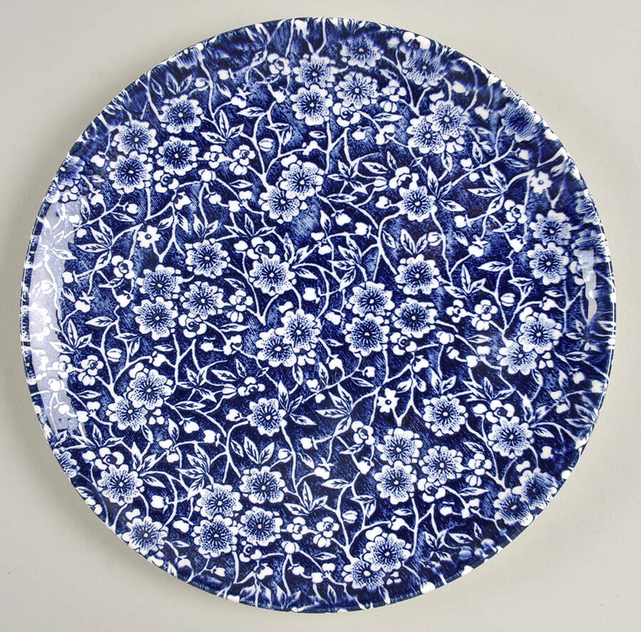 Victorian Calico Coupe Salad Plate by Royal Wessex-1