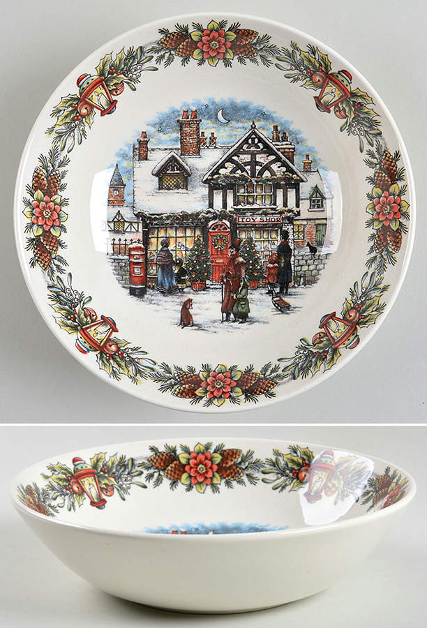 Christmas Toy Shop Soup/Cereal Bowl by Royal Stafford-1