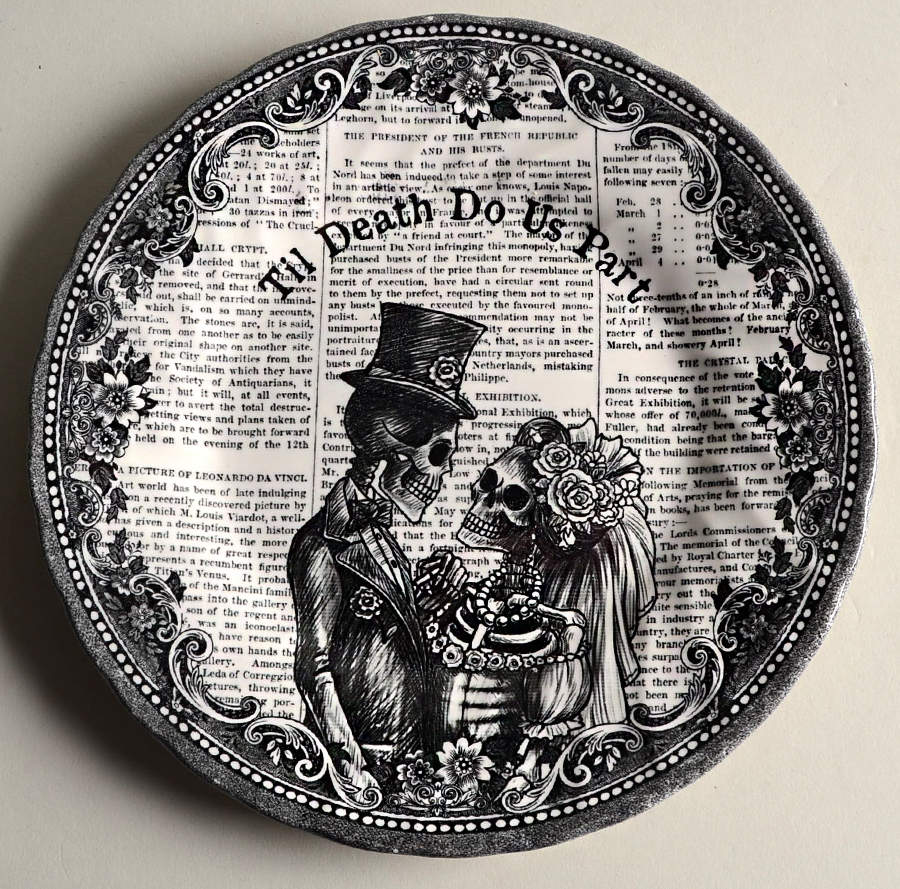 Halloween Til Death Salad Plate by Royal Wessex-1