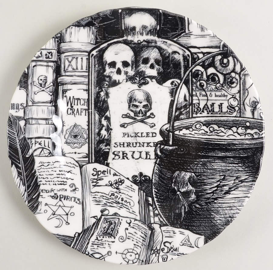 Halloween Potions Salad Plate by Royal Wessex-1