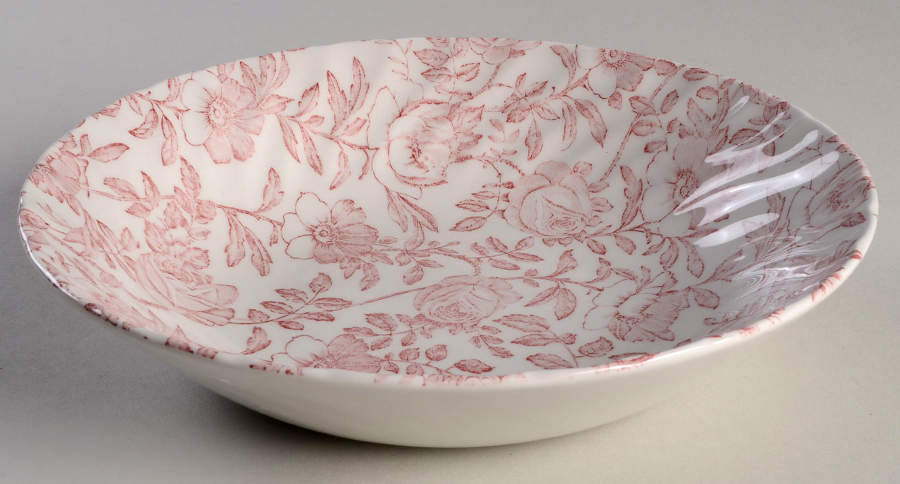 Peony Pink 8" Individual Pasta Bowl by Royal Wessex-1
