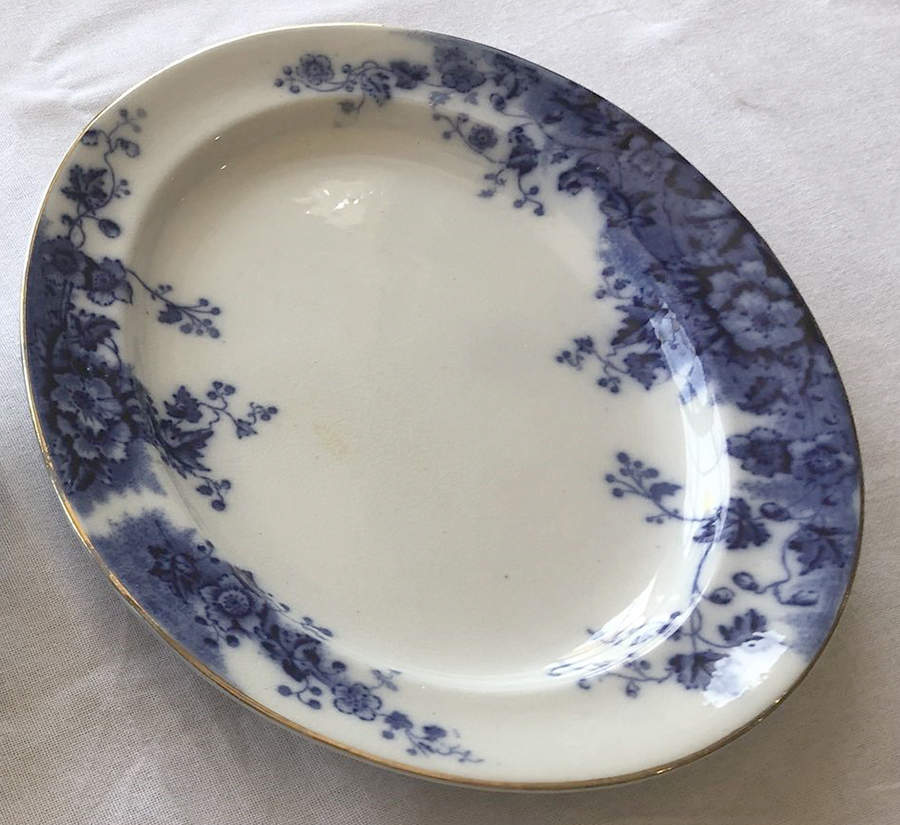 Montrose Blue 10" Oval Serving Platter by Ralph Hamersley-1